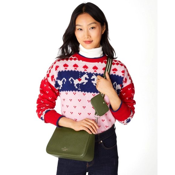 New Kate Spade Rosie Shoulder Bag Pebbled Leather Enchanted Green - Picture 2 of 5